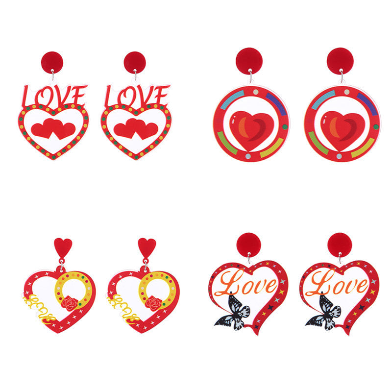 Wholesale Valentine's Day Love Acrylic Earrings